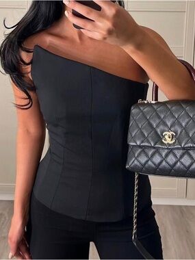 Zara Asymmetric Tube Top